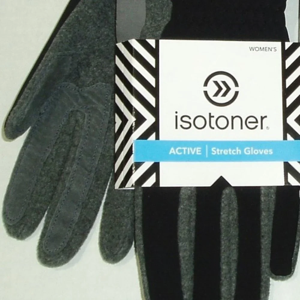 Gray Black One Size Women Istoner Active Gloves - Picture 3 of 8